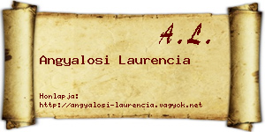 Angyalosi Laurencia névjegykártya